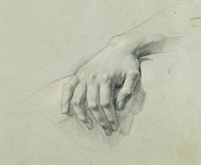 Studium ręczne dla "Arindala i Daury" autorstwa Johann Peter Krafft