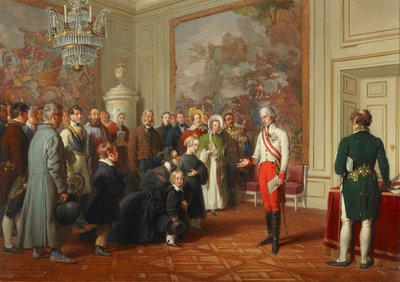 Cesarz Franciszek I udzielił audiencji ogólnej autorstwa Johann Peter Krafft