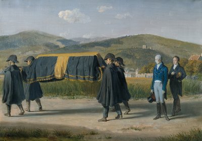 Cesarz Austrii Franciszek I podąża za trumną biedaka autorstwa Johann Peter Krafft