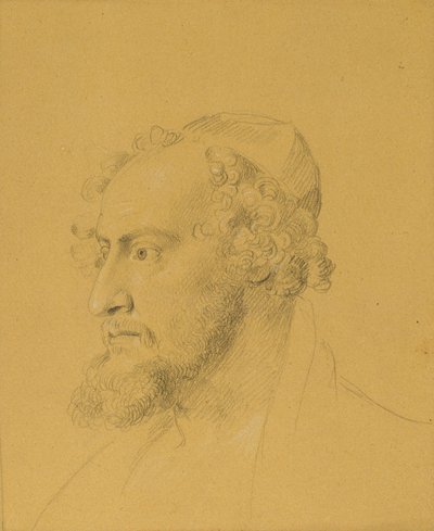 Studium głowy brodatego mężczyzny autorstwa Johann Peter Krafft