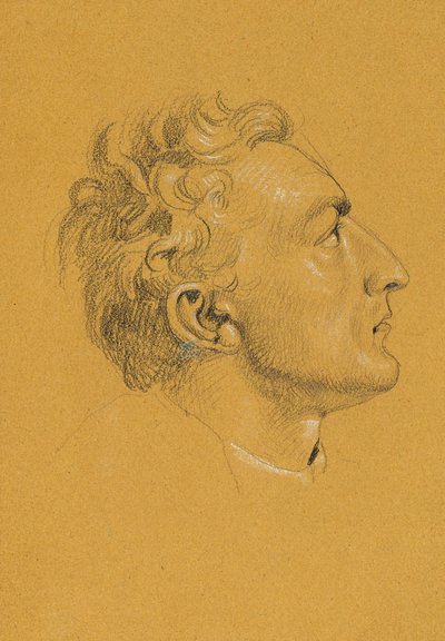 Studium głowy do „Powrotu cesarza Franza z Pressburga” autorstwa Johann Peter Krafft