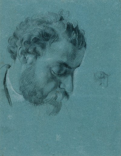 Studium portretowe do „Dawida z głową Goliata” autorstwa Johann Peter Krafft