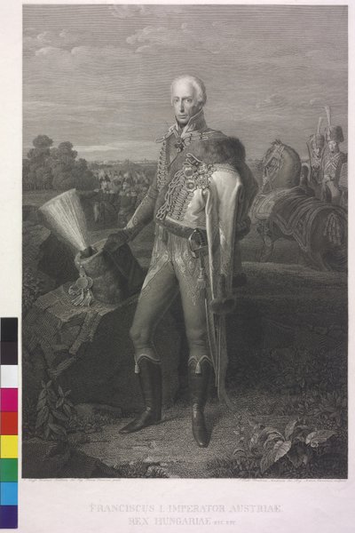 Cesarz rzymsko-niemiecki Franciszek II (rycina) autorstwa Johann Peter Krafft