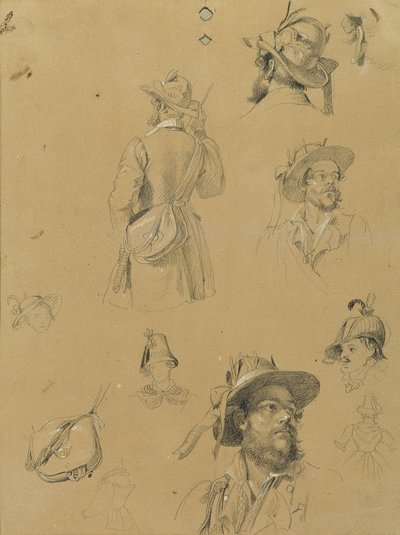 Szkic do „Sceny z tyrolskiej walki o wolność” autorstwa Johann Peter Krafft