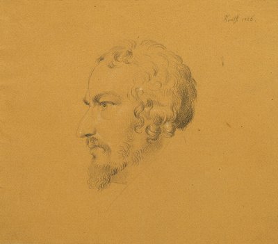 Studium brodatego mężczyzny autorstwa Johann Peter Krafft