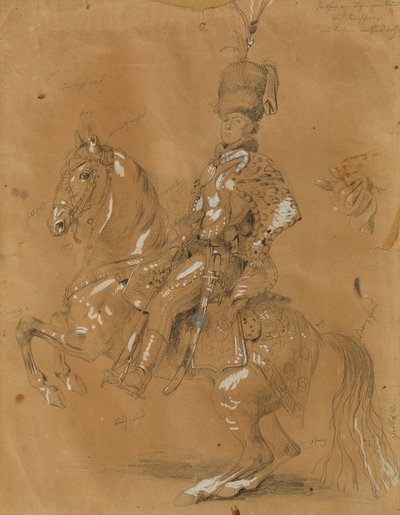 Theodor Aron de Bistra na koniu autorstwa Johann Peter Krafft