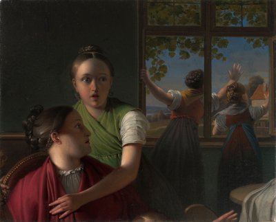 Cztery dziewczyny w pokoju autorstwa Johann Peter Krafft