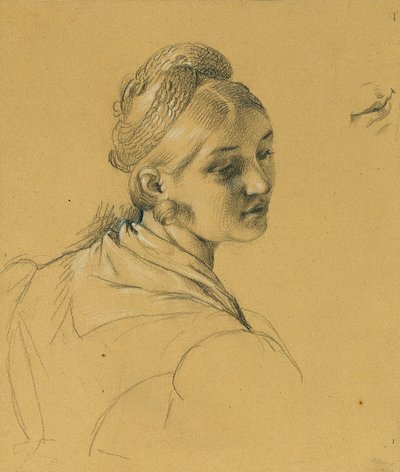 Studium kobiece na temat „Wjazdu po pokoju paryskim” autorstwa Johann Peter Krafft