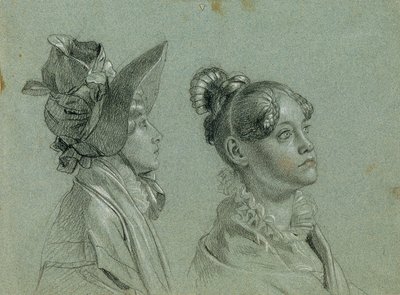 Dwie etiudy kobiece do „Powrotu cesarza Franza z Preszburga” autorstwa Johann Peter Krafft