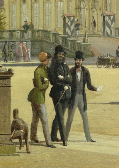 Nowy Odwach, Arsenał, Pałac Książęcy i Zamek w Berlinie, 1849 (szczegóły) (patrz także 146470) autorstwa Johann Philipp Eduard Gartner