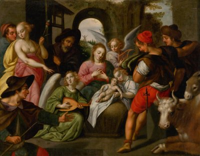 Adoracja pasterzy ok. godz. 1600. autorstwa Johann Rottenhammer