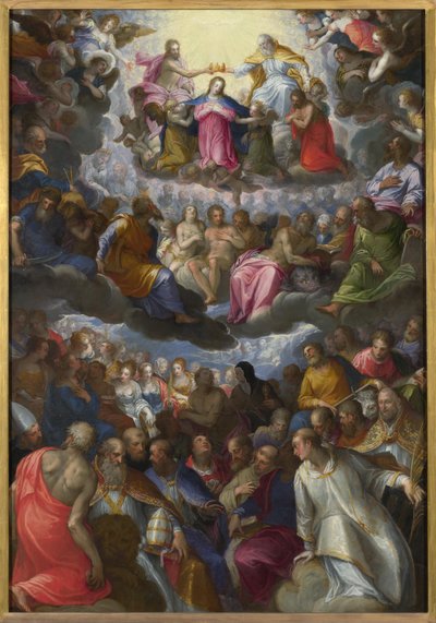 Koronacja Matki Boskiej, ok. godz. 1598 autorstwa Johann Rottenhammer