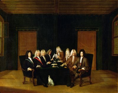 Pełnomocnicy na Kongresie Badeńskim, wrzesień 1714 autorstwa Johann Rudolph the Elder Huber