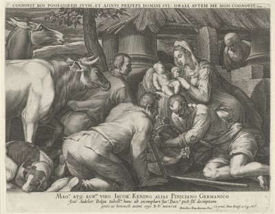 Adoracja pasterzy autorstwa Johann Sadeler (I)