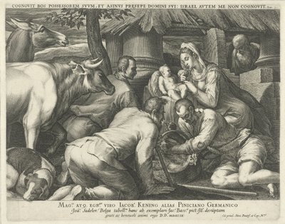 Adoracja pasterzy autorstwa Johann Sadeler (I)