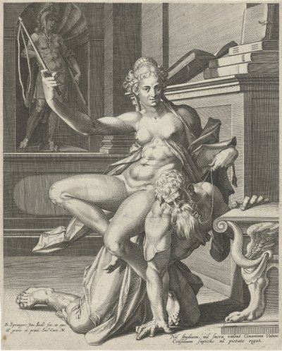 Arystoteles i Phyllis autorstwa Johann Sadeler (I)