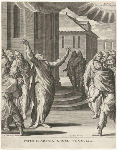 Chrystus modli się do Boga Prawda orędzia Chrystusa (tytuł serii) autorstwa Johann Sadeler (I)