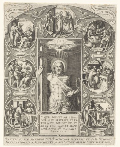 Chrystus i dzieła miłosierdzia autorstwa Johann Sadeler (I)