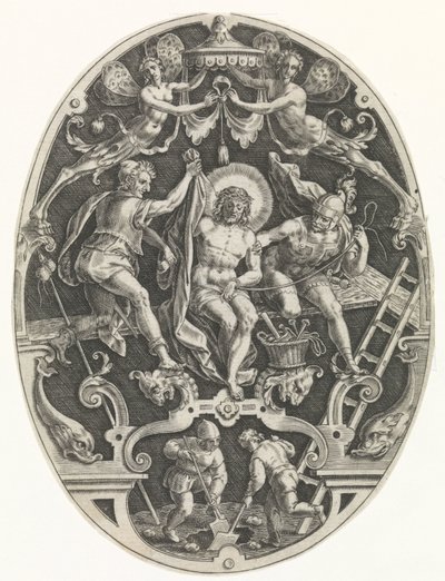 Chrystus otworzył drzwi żołnierzom… Passie van Christus (tytuł serii) Męka Chrystusa naszym Odkupieniem (tytuł serii) autorstwa Johann Sadeler (I)