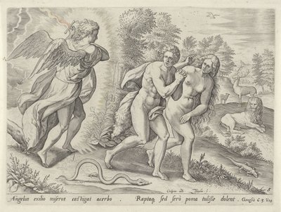 Wypędzenie z raju autorstwa Johann Sadeler (I)