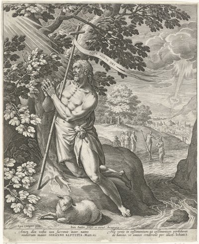 Jan Chrzciciel na pustyni autorstwa Johann Sadeler (I)