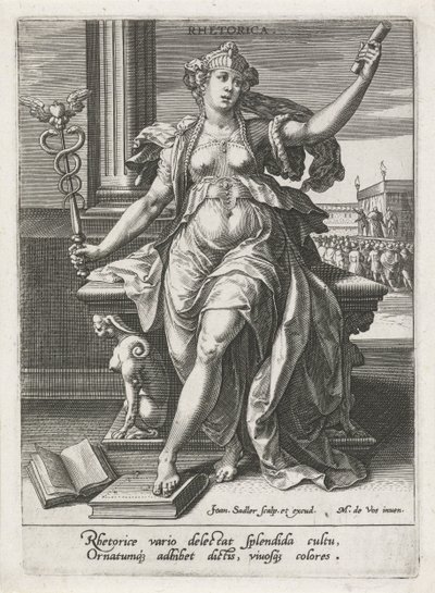 Retoryka Retoryka (tytuł na przedmiocie) Siedem sztuk wyzwolonych (artes liberales) (tytuł serii) autorstwa Johann Sadeler (I)