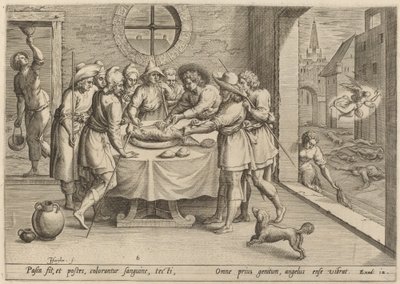 Przygotowanie do Paschy, 1585. autorstwa Johann Sadeler I