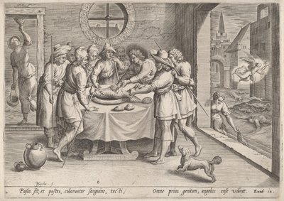 Przygotowanie do Paschy, ok. 1585. autorstwa Johann Sadeler I