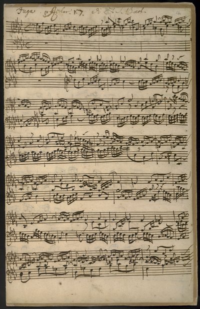 Dodaj MS 35021, f.14 Preludium 17 è Fugue, z 