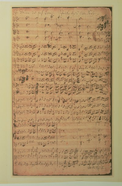 Rękopis autografu, Kantata BWV 180 "Schmucke dich o liebe Seele" J.S. Bacha (tusz na papierze) autorstwa Johann Sebastian Bach