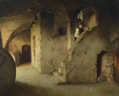 Piwnica na wino, ok. 1872 r. autorstwa Johann Sperl