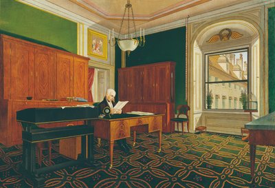 Cesarz Franciszek II (I) w swoim gabinecie autorstwa Johann Stephan Decker