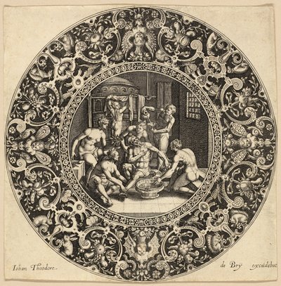 Kąpiel Sardanapalus autorstwa Johann Theodor de Bry