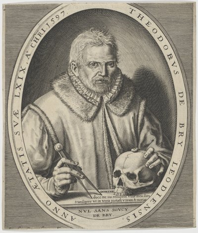 Portret Teodora de Bry 1528-1598, ca. 1597. autorstwa Johann Theodor de Bry