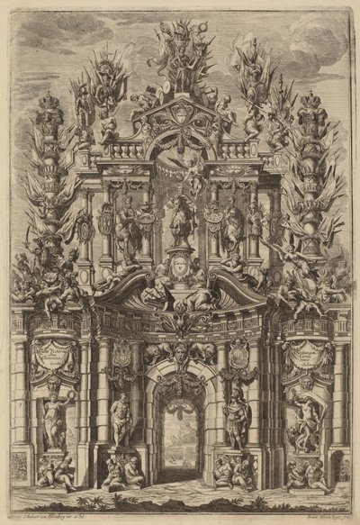 Łuk Triumfalny dla Karola V autorstwa Johann Ulrich Kraus, after Peter Schubert von Ehrenberg