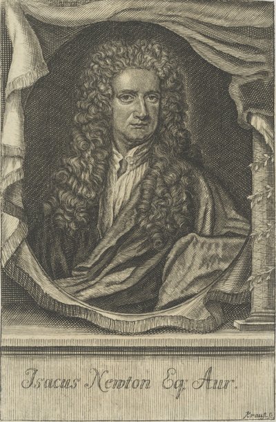 Portret Sir Izaaka Newtona 1642-1727, autorstwa Johann Ulrich Krauss