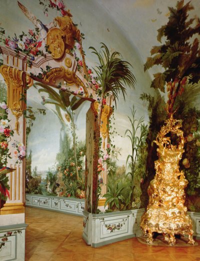 Apartamenty Bergl: dekoracja trompe l"oeil namalowana przez Johanna Bergla, XVIII wiek autorstwa Johann Wenzel Bergl