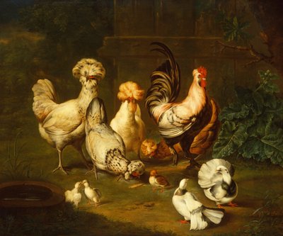Drób w krajobrazie (olej) autorstwa Johann Wenzel Peter