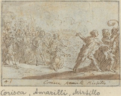 Corisca, Amarilli i Mirtillo, 1640. autorstwa Johann Wilhelm Baur