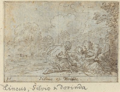 Linco, Silvio i Dorinda, 1640. autorstwa Johann Wilhelm Baur