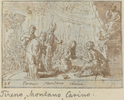 Tirenio, Montano i Carino autorstwa Johann Wilhelm Baur