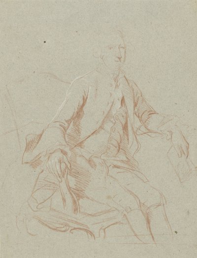 Siedzący pan z książką autorstwa Johann Wilhelm Böttner