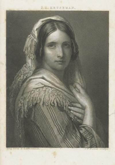 Portret nieznanej kobiety autorstwa Johann Wilhelm Kaiser (I)