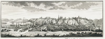 Widok na Tobolsk, ok. 1735 autorstwa Johann Wilhelm Lürsenius