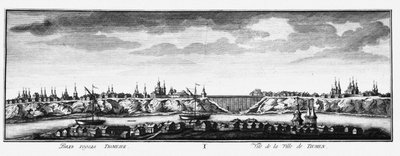 Widok Tiumeń, ok. 1735 autorstwa Johann Wilhelm Lürsenius