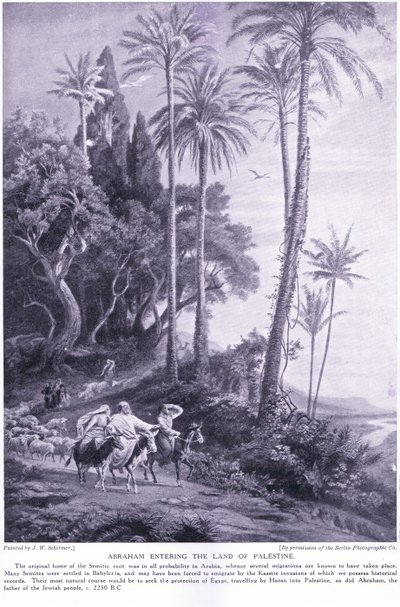 Abraham wkracza do ziemi Palestyny 2250 pne autorstwa Johann Wilhelm Schirmer