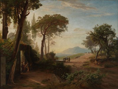 Poranek, Wyjście wędrowca do Jerycha autorstwa Johann Wilhelm Schirmer
