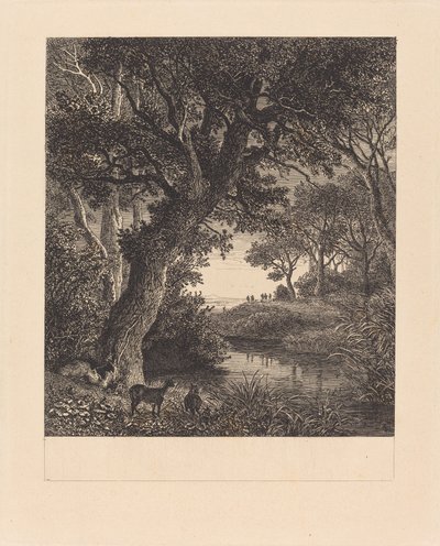 Łowcy opuszczający las autorstwa Johann Wilhelm Schirmer