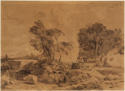 Ofiary Kaina i Abla (Księga Rodzaju 4, 4-5) autorstwa Johann Wilhelm Schirmer
