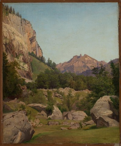 Szwajcarski krajobraz górski autorstwa Johann Wilhelm Schirmer